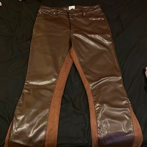 Perfect example bell bottom, suede pants